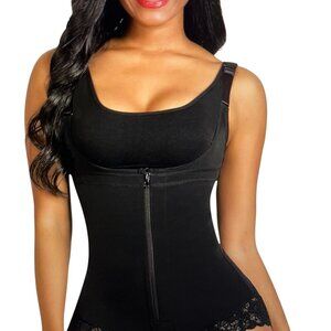 New Womens Shapewear Tummy Control Body Shaper Zipper Bodysuit Size: 3XL